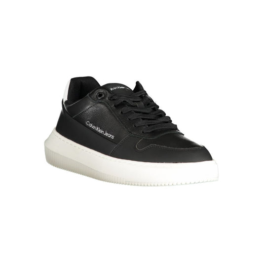 Black Polyurethane Men Sneaker