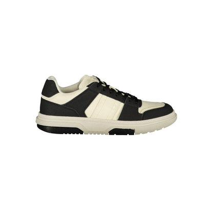 Black Polyester Men's Sneaker