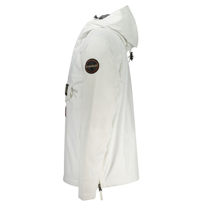 White Polyamide Men's Jacket