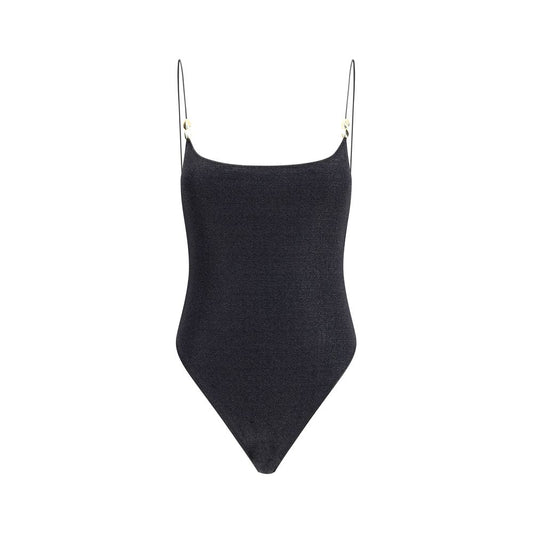 Black Polyamide One-Piece Swimsuit