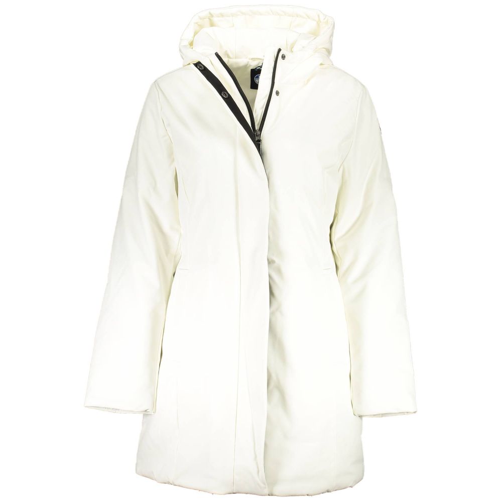 White Polyester Jackets & Coat