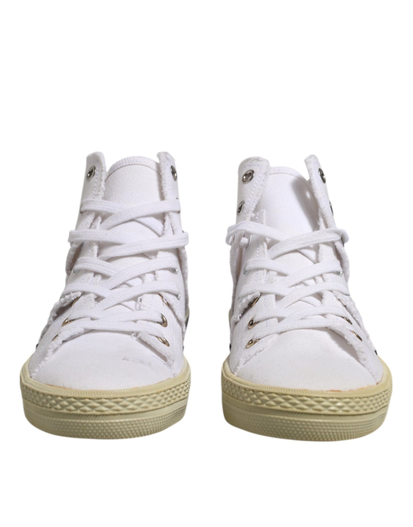 White Lace Up Mid Top Women Sneakers Shoes