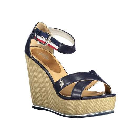 Blue Cotton Women Sandal