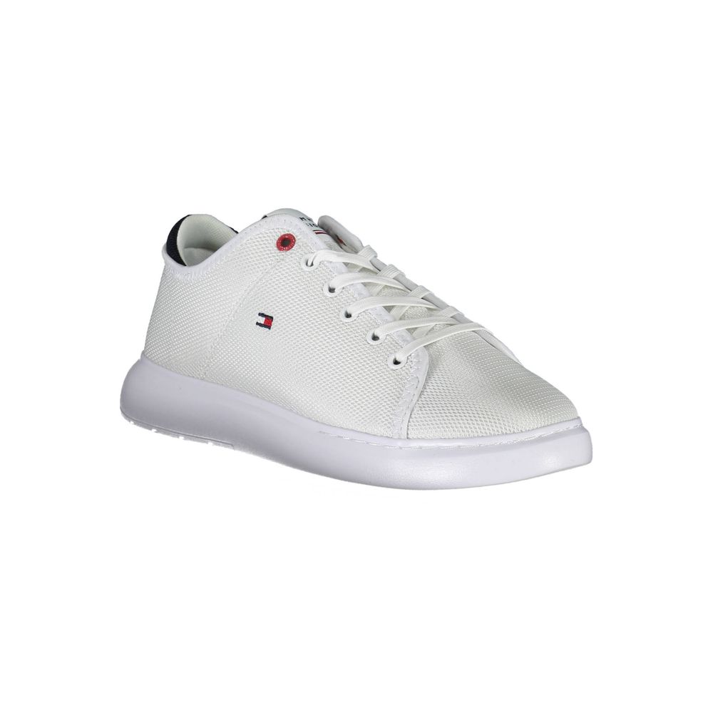 White Polyester Men Sneaker
