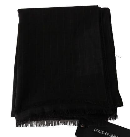 Elegant Striped Wool Men's Scarf