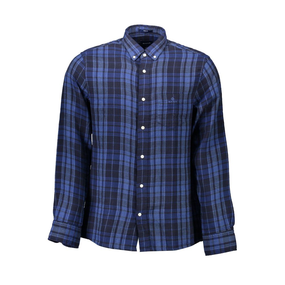 Blu Cotton Men Shirt