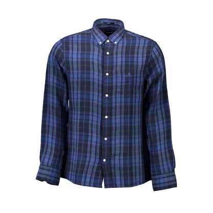 Blu Cotton Men Shirt