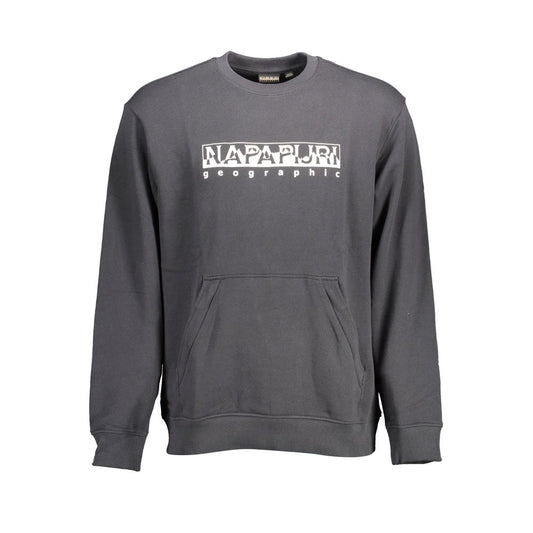 Black Cotton Men's Sweatshirt
