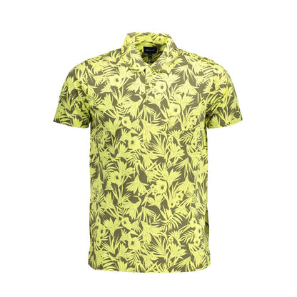 Yellow Cotton Mens Polo Shirt