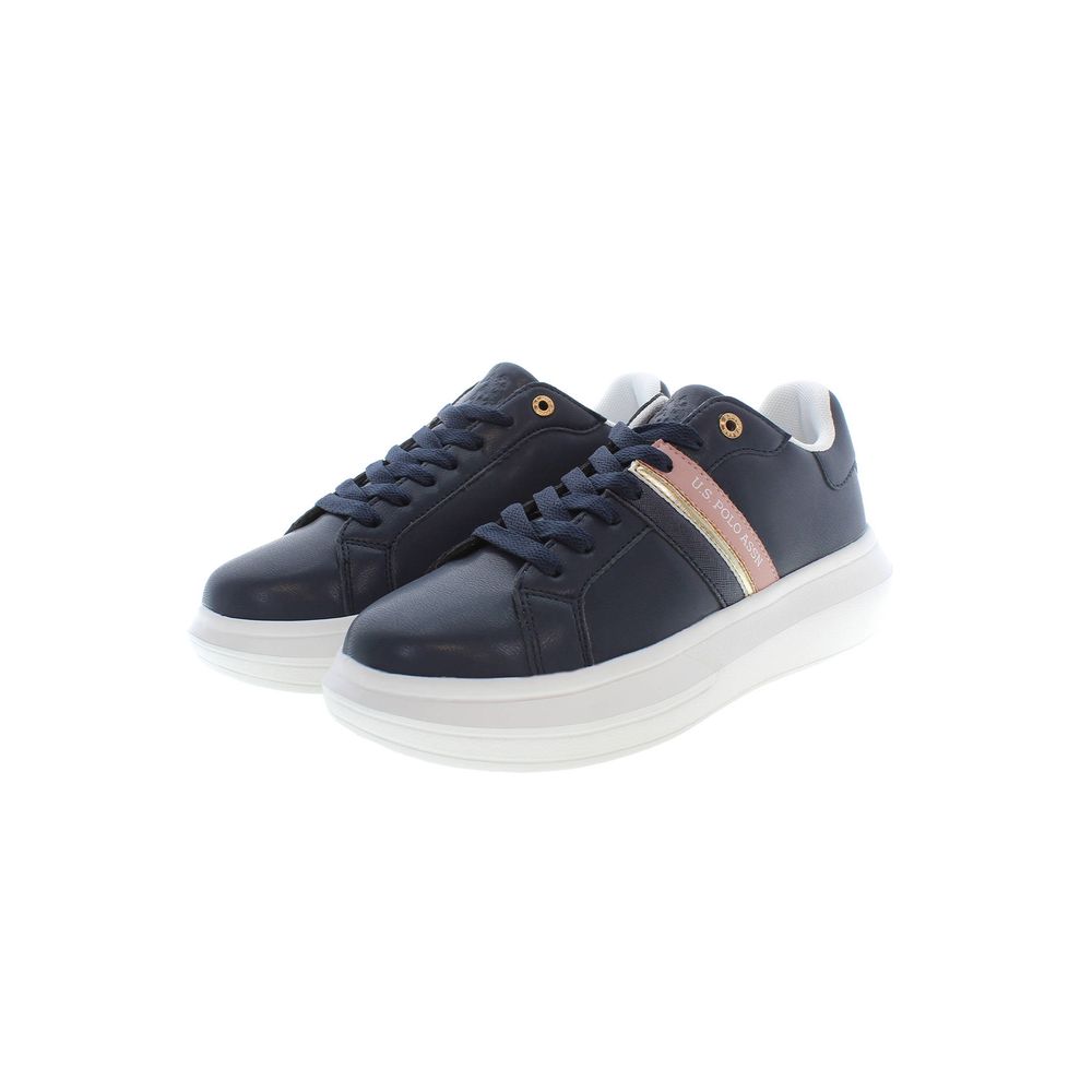 Blue Polyester Women Sneaker