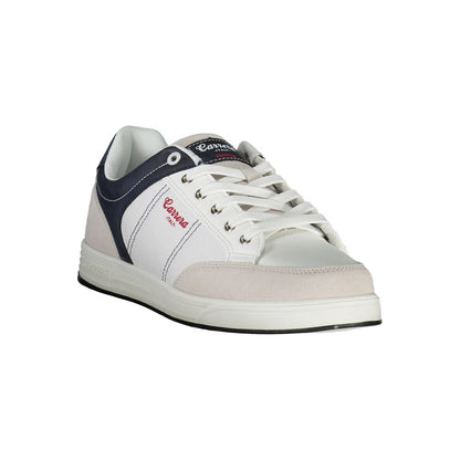 White Polyurethane Men Sneaker