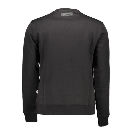 Black Cotton Men Sweater