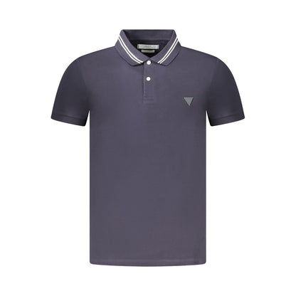 Blue Cotton Men's Polo Shirt