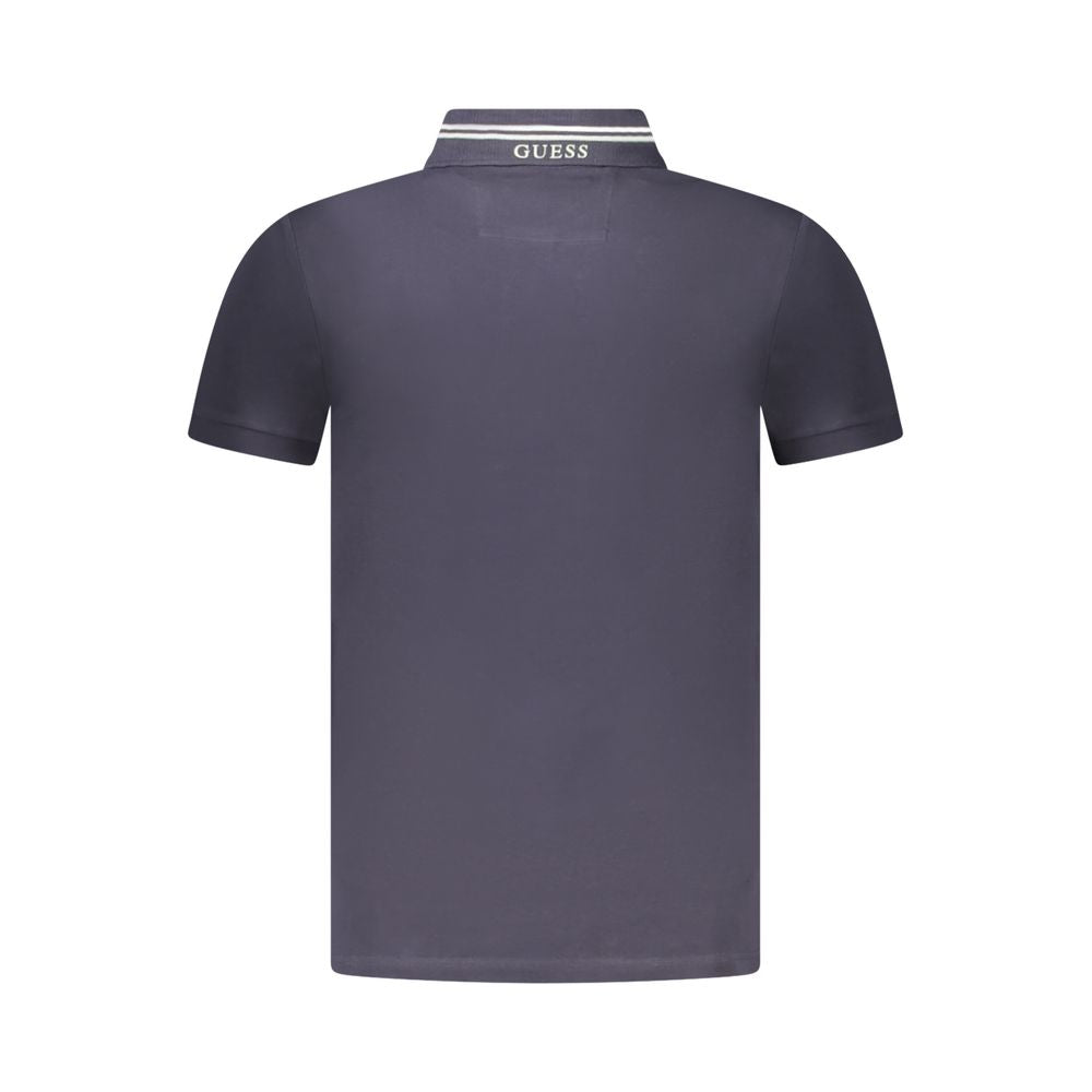 Blue Cotton Men's Polo Shirt