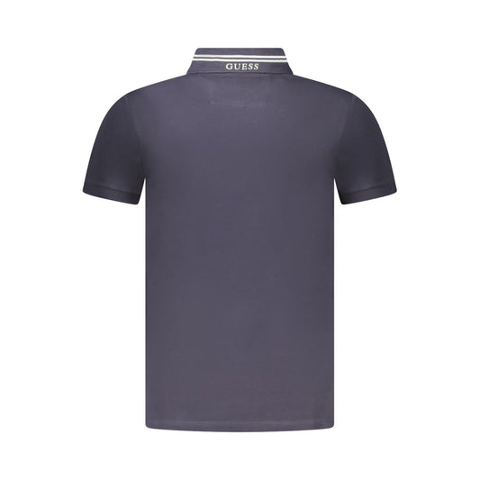Blue Cotton Men's Polo Shirt