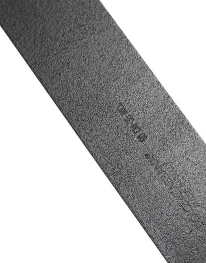 Black Leather Classic Metal Buckle Belt