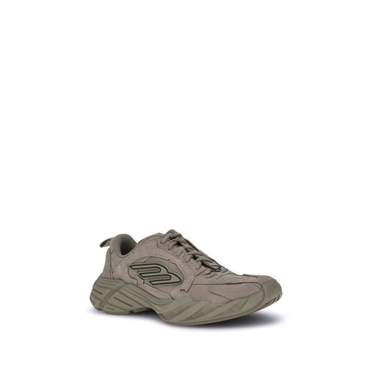 Beige Polyester Athletic Sneakers