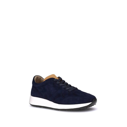 Blue Calf Leather Bos Taurus Low Top Sneakers