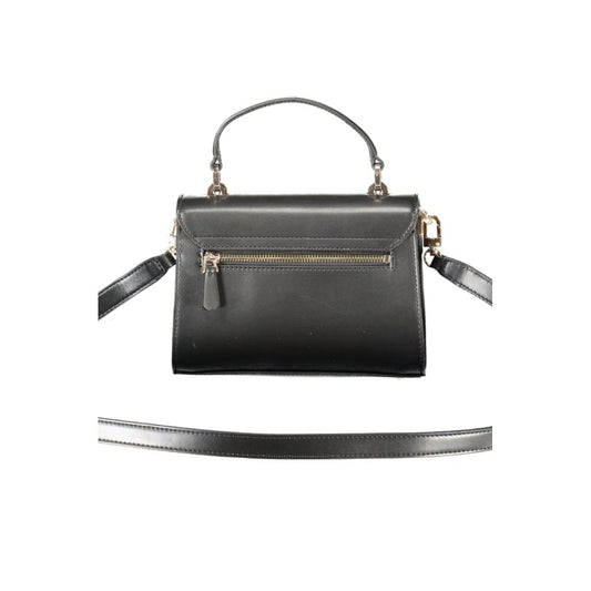 Black Polyethylene Women Handbag