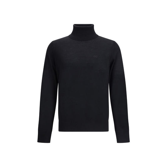 Black Fleece Wool Turtleneck