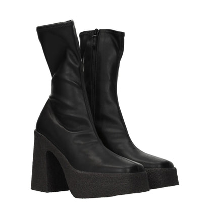 Black Leather Ankle Boots
