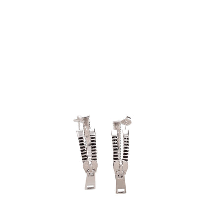 Gray Silver Earrings
