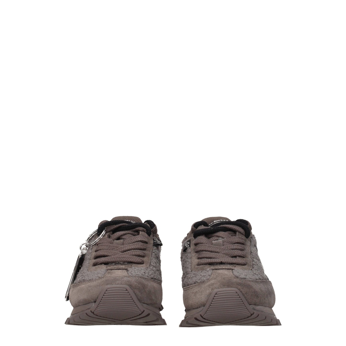 Gray Fur Chunky Sneakers