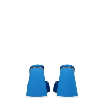 Light Blue Satin Platform Sandals