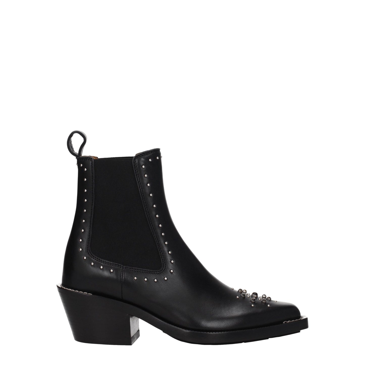 Black Leather Ankle Boots