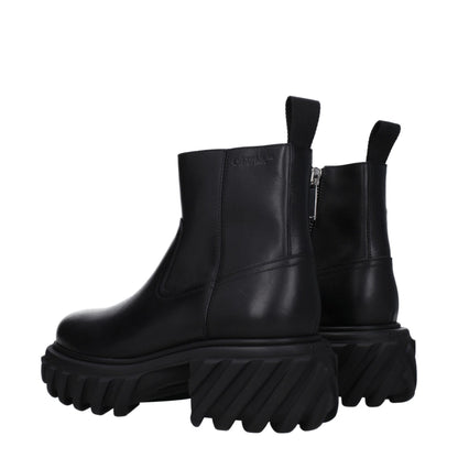 Black Leather Ankle Boots