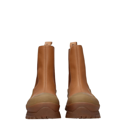 Brown Leather Ankle Boots
