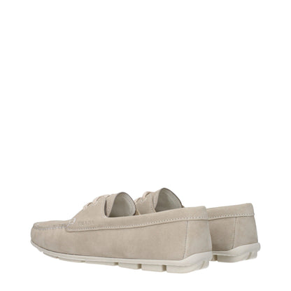 Gray Leather Slip-On Loafers
