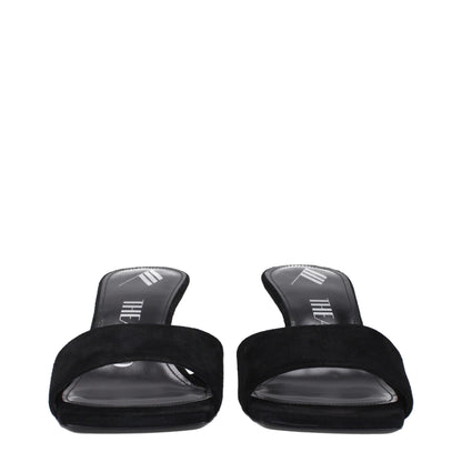 Black Leather Platform Sandals