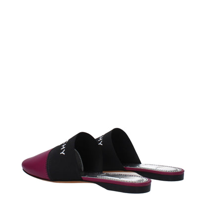 Purple Leather Slippers