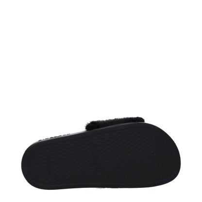 Black Cotton Slippers