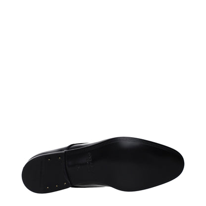 Black Leather Oxfords And Derbies