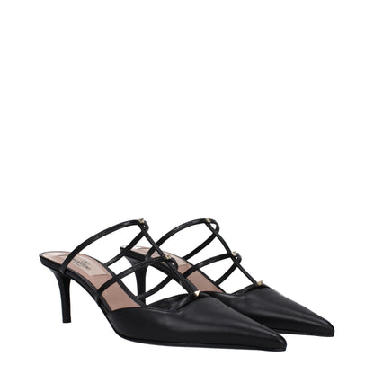 Black Leather Sandals