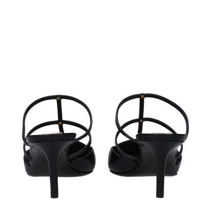 Black Leather Sandals