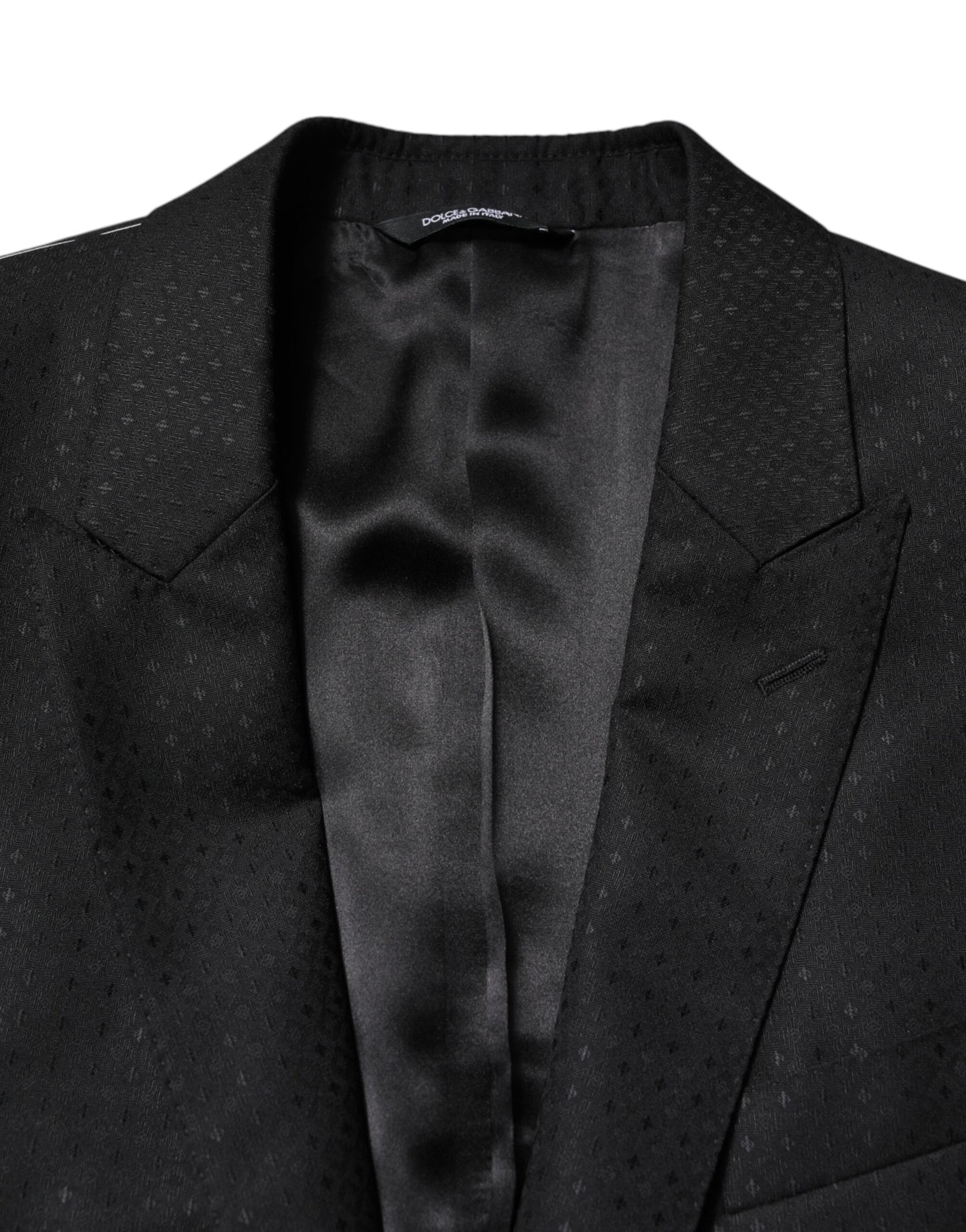 Black Jacquard Single Breasted 2 Piece Suit