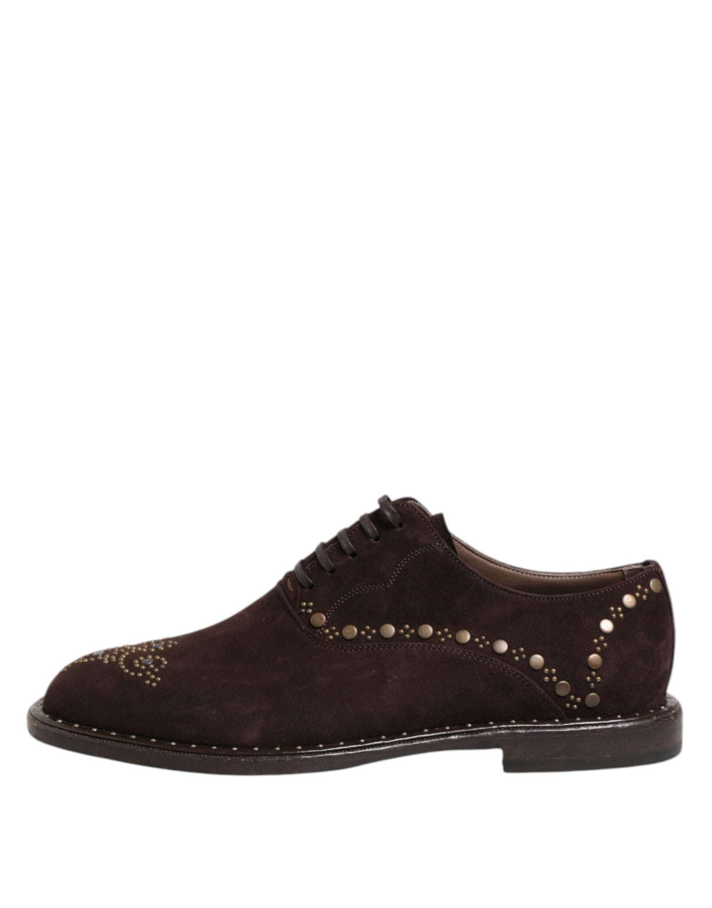 Brown Velvet Lace Up Oxford Dress Shoes