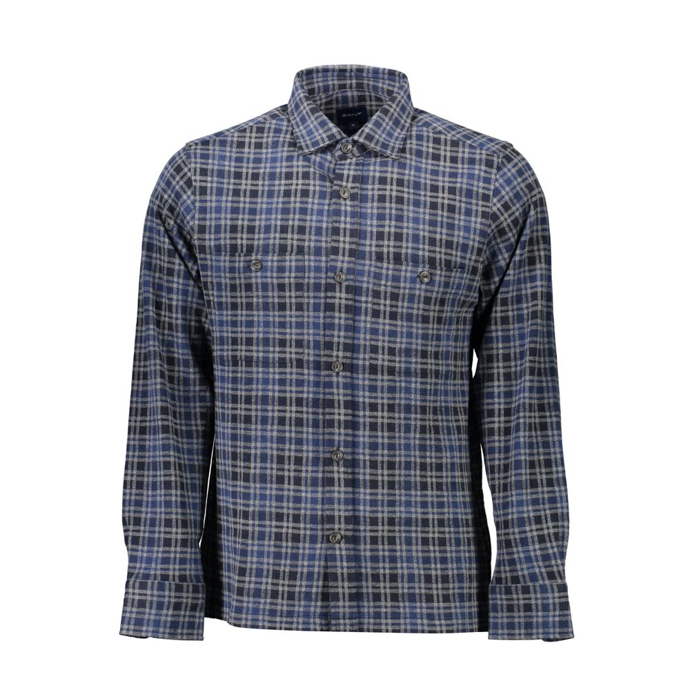 Blu Cotton Mens Shirt