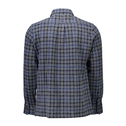 Blu Cotton Mens Shirt