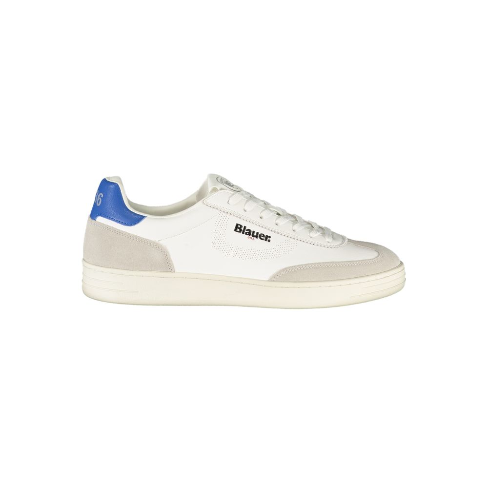White Polyurethane Men's Sneaker