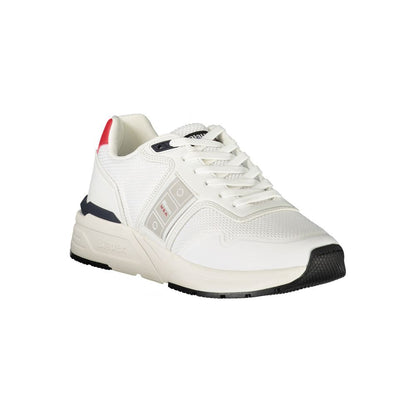 White Polyester Men's Sneaker