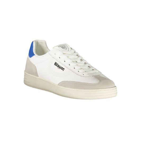 White Polyurethane Men's Sneaker