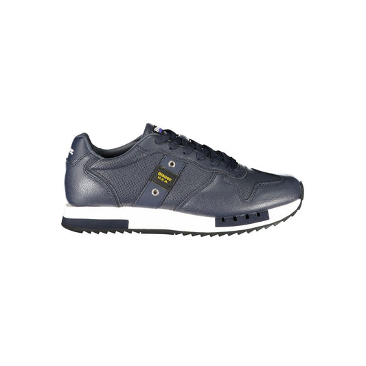 Blue Polyurethane Men's Sneaker