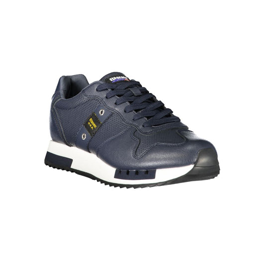 Blue Polyurethane Men's Sneaker