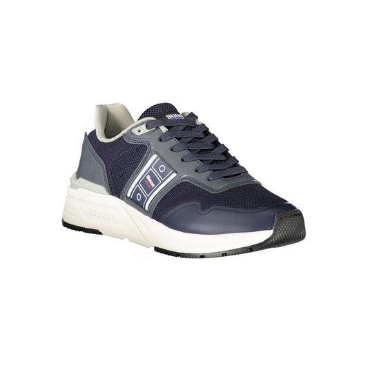 Blu Polyester Men Sneaker
