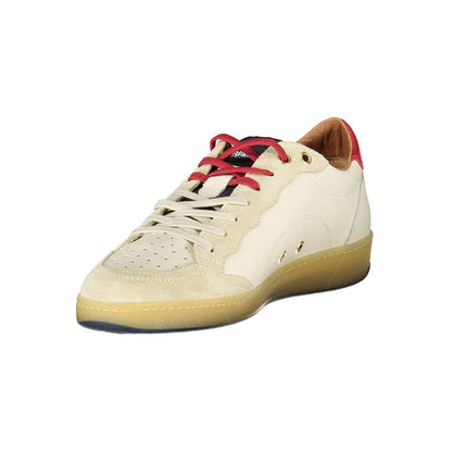 White Polyurethane Men Sneaker
