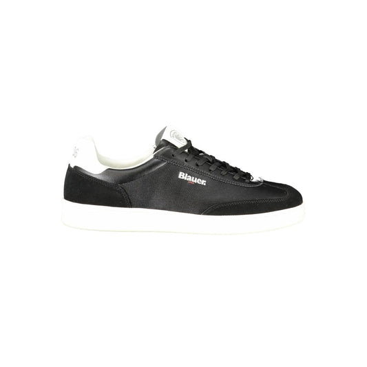 Black Polyurethane Men's Sneaker